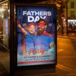 An eye-catching Father's Day 2026 invitation template showing 300 DPI high-resolution quality and professional layout for premium event promotion.