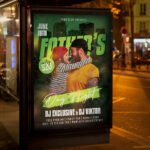 An eye-catching "Father's Day Night 2026" event invitation featuring a premium high-gloss finish and modern design elements for nightclub and lounge promotions.