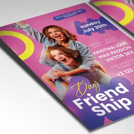 A customizable 2026 Friendship Day poster in PSD format with high-definition textures, organized layers, and a heartwarming celebratory aesthetic.
