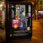 An eye-catching "Labor Day Affair 2026" invitation design showing sharp 300 DPI resolution and a premium layout for upscale lounge and club events.