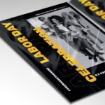 A customizable 2026 Labor Day celebration poster in PSD format with high-definition textures, organized Photoshop layers, and festive design elements.