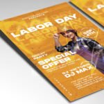 A customizable 2026 Labor Day event poster in PSD format with high-definition textures, organized Photoshop layers, and premium design accents.