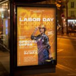 An eye-catching "Labor Day 2026" invitation design showing sharp 300 DPI resolution and a professional layout for corporate and community holiday gatherings.
