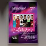 A professional Labor Day Sale Flyer PSD Template for 2026 featuring bold discount typography, vibrant Americana accents, and a clean retail layout.