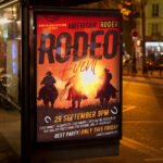 An eye-catching "Western Showdown 2026" event invitation design showing sharp 300 DPI resolution and a high-status layout for fairs and ranch events.