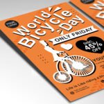 Customizable 2026 bicycle race poster in PSD format with high-definition textures, organized Photoshop layers, and dynamic action design elements.