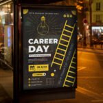 An eye-catching "Career Day 2026" invitation design showing sharp 300 DPI resolution and a high-status layout for universities and recruitment agencies.