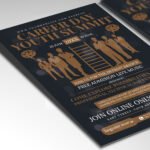 Customizable 2026 recruitment summit poster in PSD format with high-definition textures, organized Photoshop layers, and premium speaker profile placeholders.