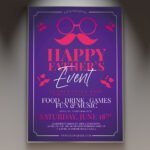 A professional Happy Father's Day Flyer PSD Template for 2026 featuring a warm, elegant aesthetic, cinematic lighting, and modern celebratory typography.