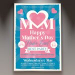 A professional Happy Mom's Day Flyer PSD Template for 2026 featuring a sophisticated floral aesthetic, soft pastel colors, and elegant serif typography.