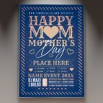 A professional Happy Mother's Day Flyer PSD Template for 2026 featuring a sophisticated floral aesthetic, soft pastel colors, and elegant serif typography.