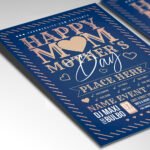 Customizable 2026 Mom's Day event poster in PSD format with high-definition botanical graphics, organized Photoshop layers, and premium lifestyle photography placeholders.