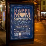 An eye-catching "Mother's Day Celebration 2026" invitation design showing sharp 300 DPI resolution and a high-status layout for brunches, spas, and retail events.