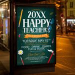 An eye-catching "Educator Awards 2026" invitation design showing sharp 300 DPI resolution and a high-status layout for schools, universities, and community centers.