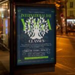 An eye-catching "Yoga Day 2026" festival invitation design showing sharp 300 DPI resolution and a premium layout for fitness centers and retreats.