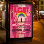 An eye-catching "Pride Night 2026" invitation design showing sharp 300 DPI resolution and a high-status layout for clubs, rallies, and community events.