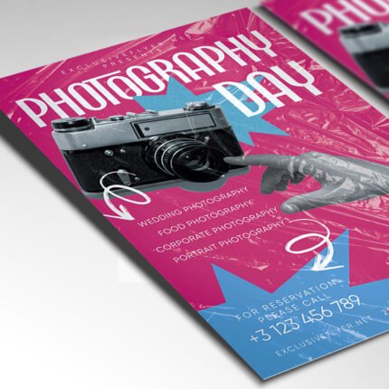 Customizable 2026 photography workshop poster in PSD format with high-definition artistic textures, organized Photoshop layers, and premium image placeholders.