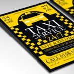 Customizable 2026 transportation service poster in PSD format with high-definition textures, organized Photoshop layers, and premium app download QR code placeholders.
