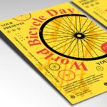 Customizable 2026 cycling event poster in PSD format with high-definition textures, organized Photoshop layers, and premium bicycle imagery placeholders.