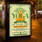 An eye-catching "Yoga Sessions 2026" invitation design showing sharp 300 DPI resolution and a high-status layout for wellness centers and retreats.