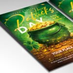 Customizable 2027 St. Patrick's Day event poster in PSD format with high-definition textures, organized Photoshop layers, and premium holiday motifs.
