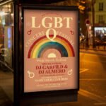 An eye-catching "Pride 2026" invitation design showing sharp 300 DPI resolution and a high-status layout for parades, rallies, and month-long celebrations.