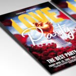 Customizable 2027 romantic gala poster in PSD format with dreamy textures, organized Photoshop layers, and premium invitation placeholders.