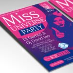 Customizable 2026 beauty pageant poster in PSD format with high-definition metallic textures, organized Photoshop layers, and premium model portrait placeholders.