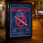 An eye-catching "World No Tobacco Day 2026" invitation design showing sharp 300 DPI resolution and a high-status layout for medical seminars and community fairs.