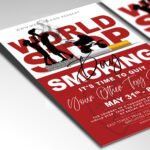 Customizable 2026 health awareness poster in PSD format with high-definition lung health motifs, organized Photoshop layers, and premium medical imagery placeholders.