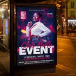 An eye-catching "Club Party" invitation flyer template showing sharp 300 DPI resolution, high-impact display fonts, and professional high-energy nightlife aesthetics.