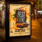 An eye-catching "Club Party" invitation flyer template showing sharp 300 DPI resolution, professional nightlife aesthetic, and modern high-impact design.