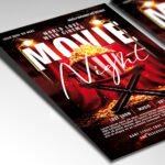 Customizable cinema-themed event poster in PSD format with classic movie design elements, organized Photoshop layers, and premium placeholders for showtimes.