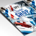 Customizable grooming event poster in PSD format with sharp design details, organized Photoshop layers, and premium placeholders for event details.