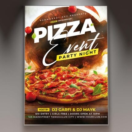 Pizza Event Flyer Template — PSD template preview