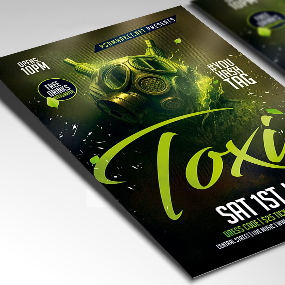 Toxic Event Flyer Template — PSD template preview 2