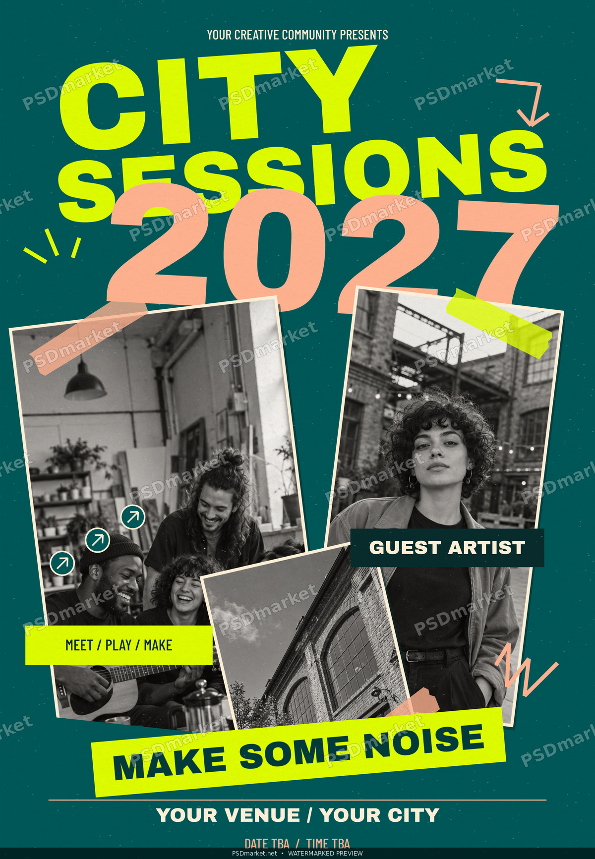 City Sessions 2027 creative community scrapbook flyer protected preview