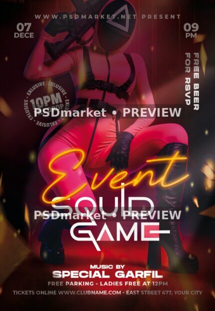 Pink Triangle Mask Guard Event Flyer — supplied source artwork preview