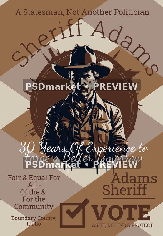 Sheriff Vote Campaign Flyer PSD Template — PSD template preview
