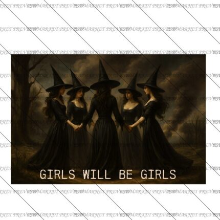 Witchy Vibe Vector Print — PSD template preview