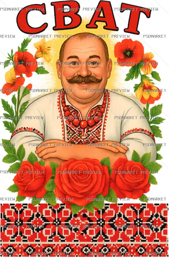 Ukrainian Matchmaker Print — PSD template preview