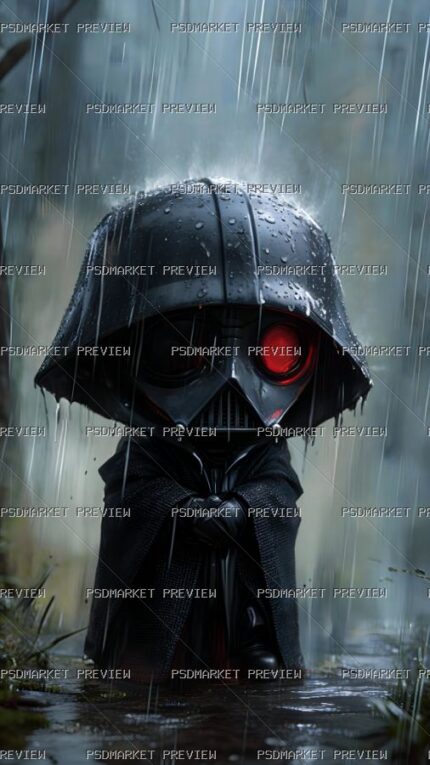 Rainy Dark Child Print protected preview