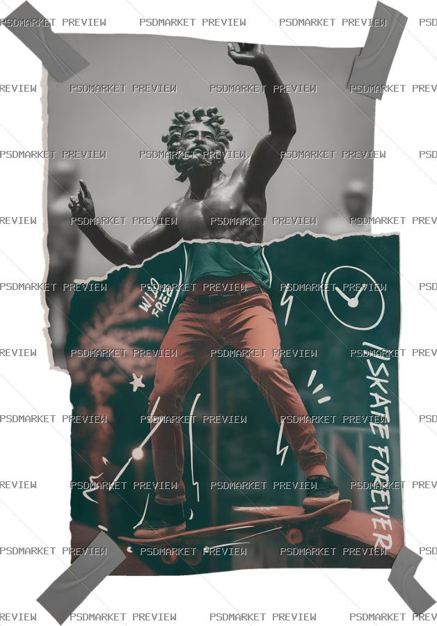 Skate Balance Print — PSD template preview