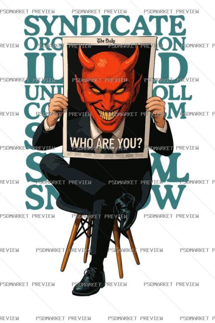 Syndicate Chair Poster Vector Print — print design preview