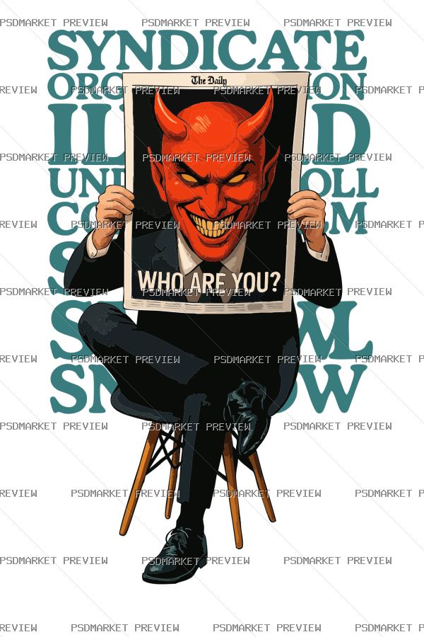 Syndicate Chair Poster Vector Print — print design preview