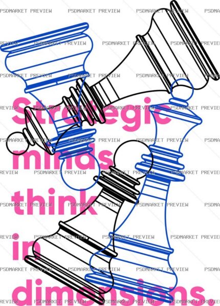 Imagine Think in Dimensions Vector Print — PSD template preview