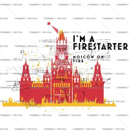 Moscow Firestarter Vector Print — PSD template preview