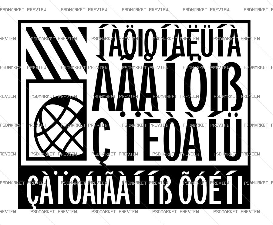 Ukrainian typographic humor Vector Print — PSD template preview