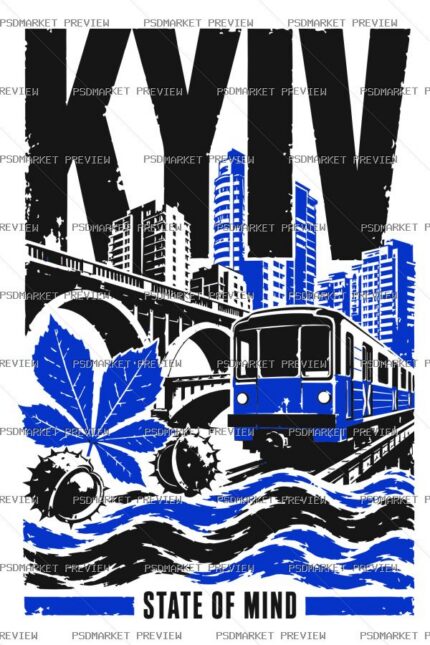 Kyiv State of Mind Vector Print — print design preview