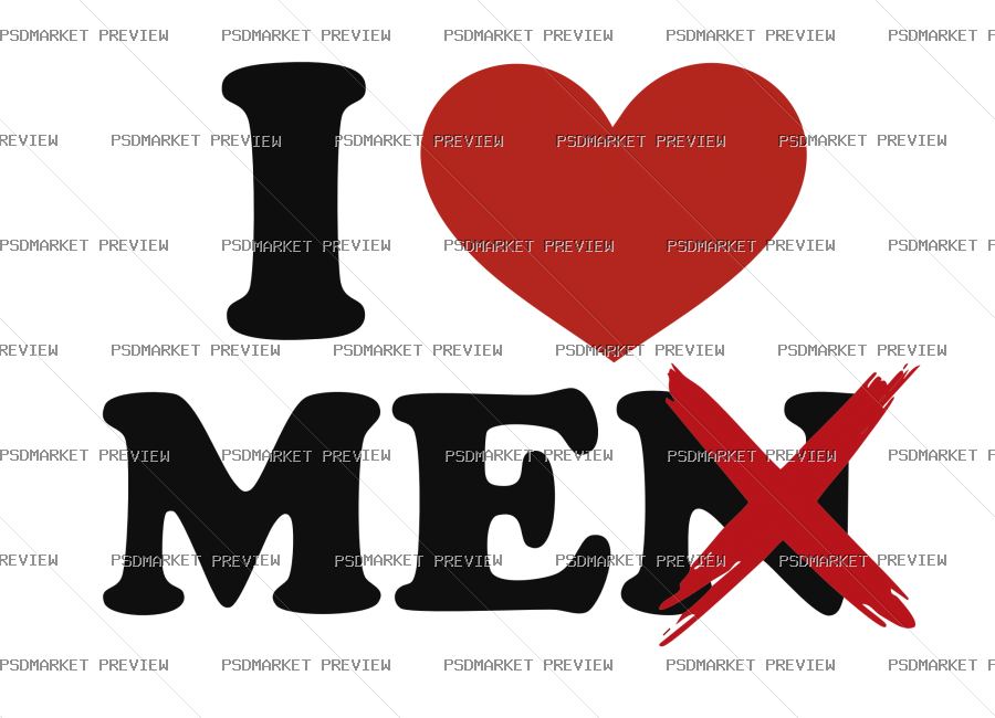 I Love Me Vector Print — PSD template preview